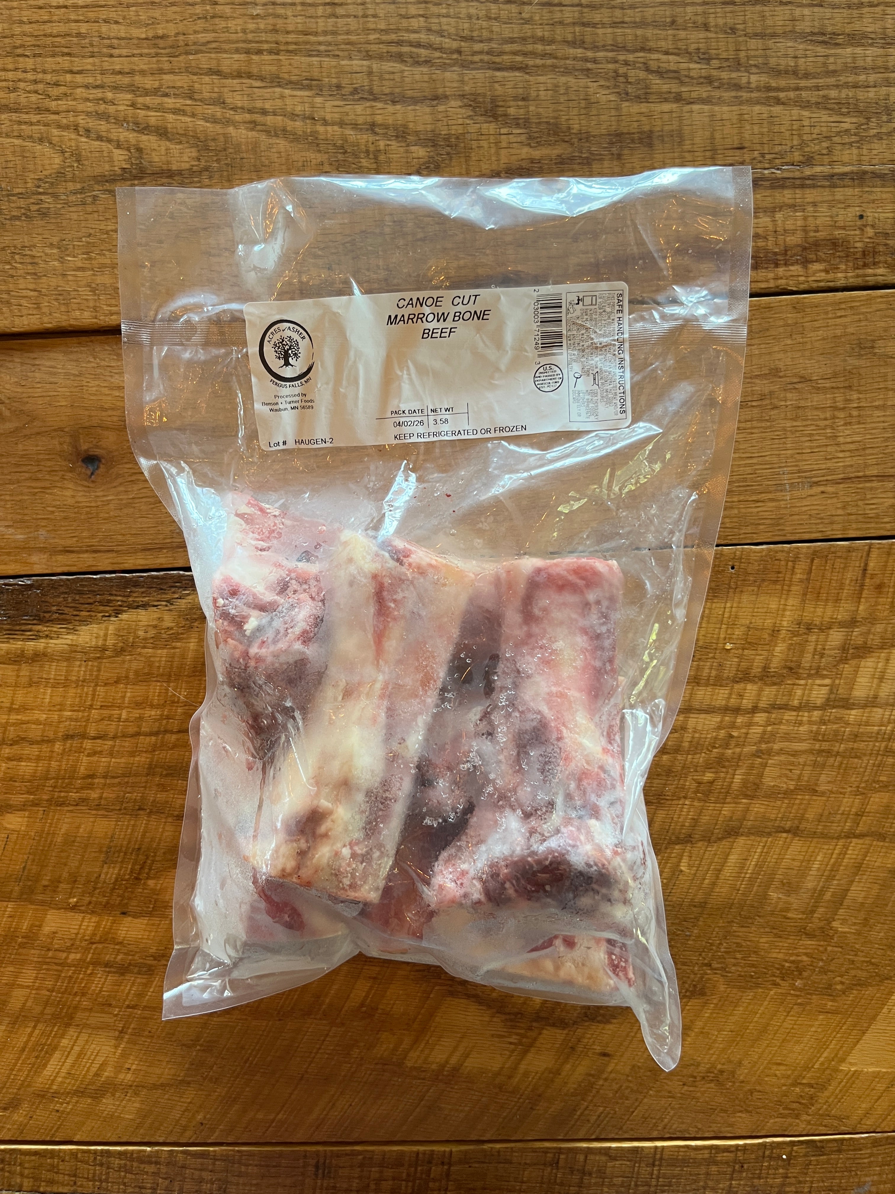 Canoe-Cut Marrow Bone